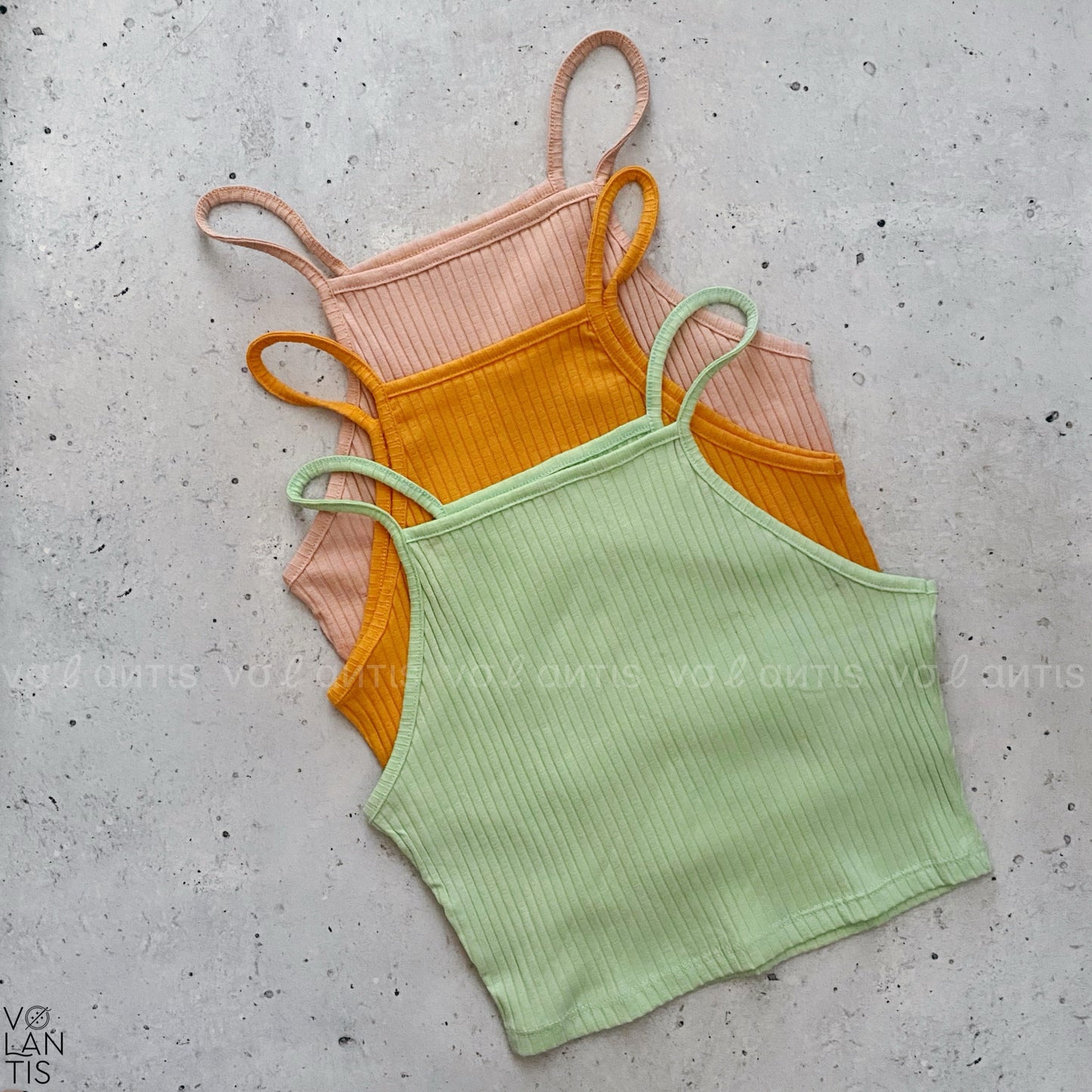 Crop Acanalado Halter