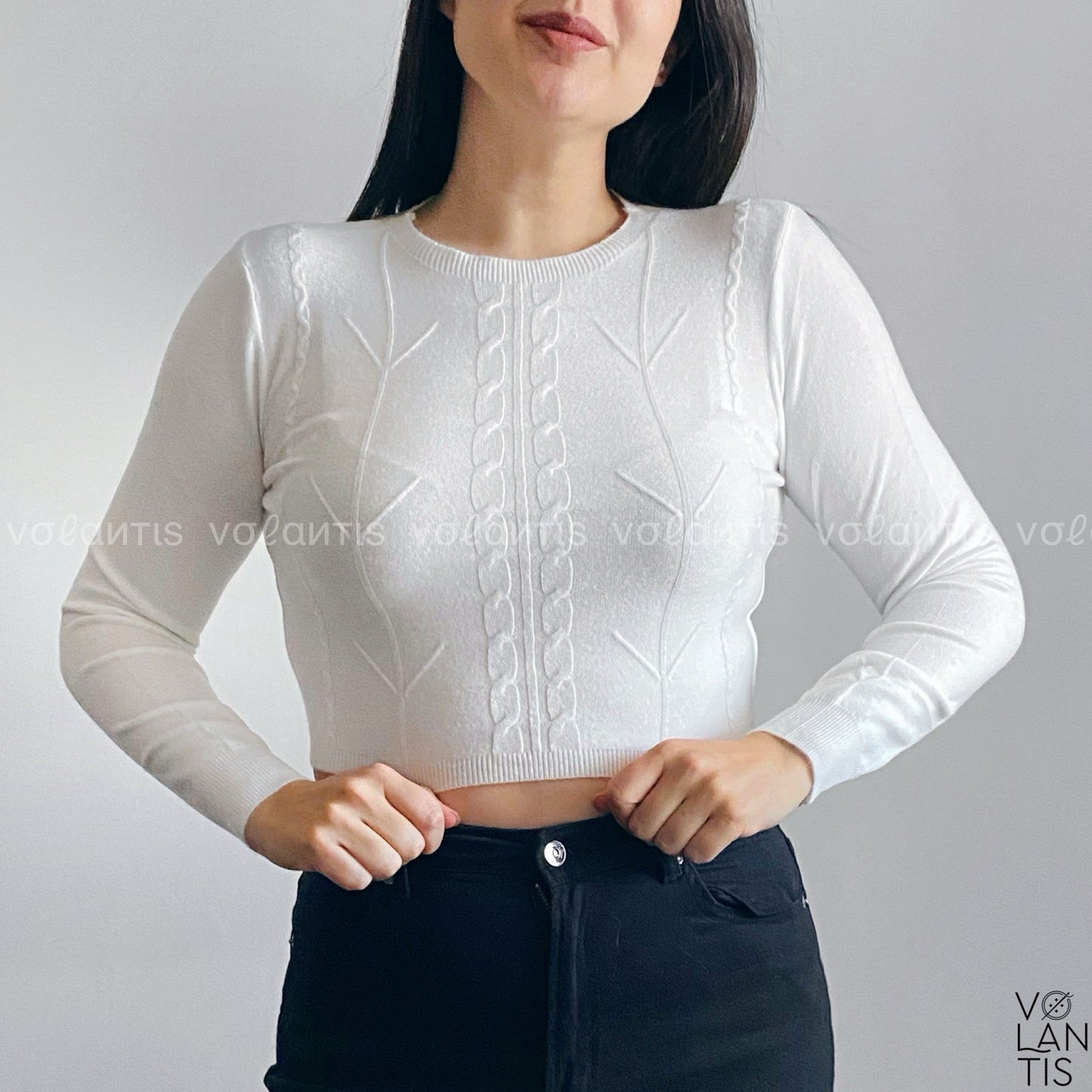 Crop Tejido con diseño