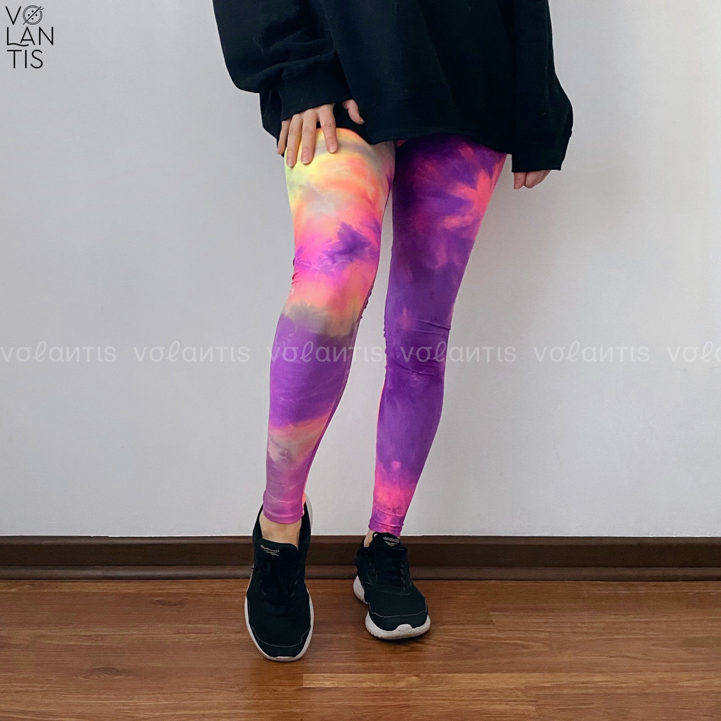 Calza Lycra Dupont Tie Dye Violeta