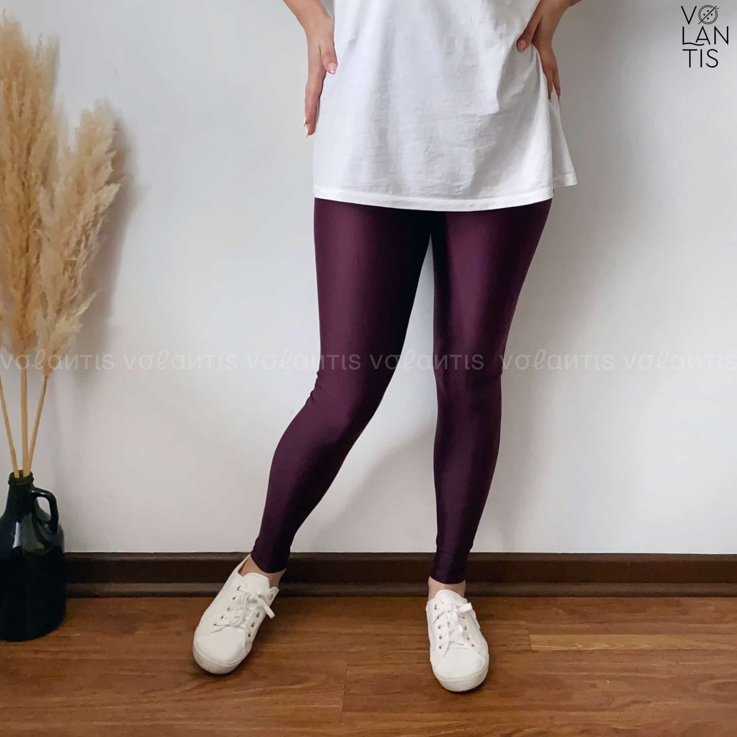 Calza Lycra Dupont unicolor vino tinto opaco