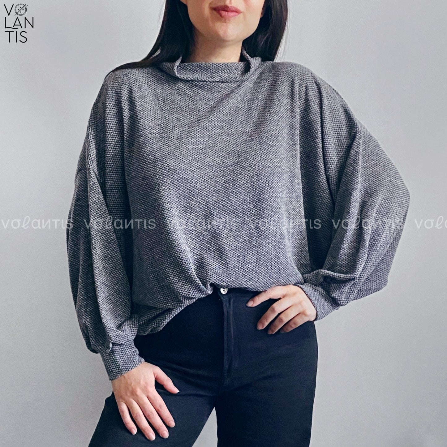 Sweater lanilla manga globo