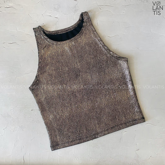 Crop halter Gold