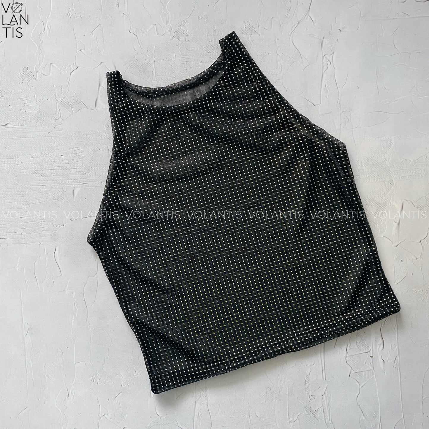 Crop halter Golden Dots