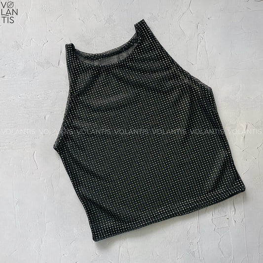 Crop halter Golden Dots