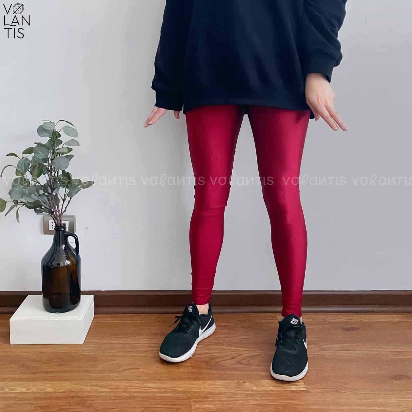 Calza Lycra Dupont Unicolor Rojo italiano