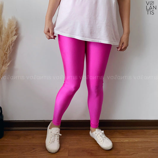 Calza Lycra Dupont Unicolor Rosa Fluor